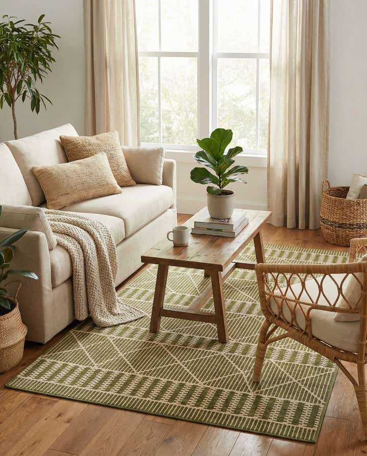 4' x 6' Easy-Clean Trellis Indoor / Outdoor Rug