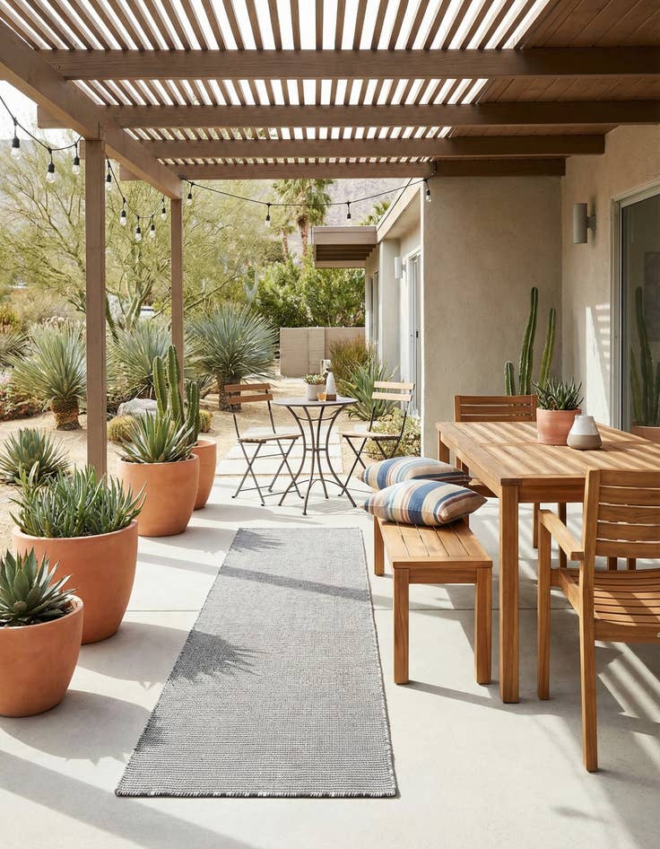 Detail image of 2' 7 x 10' Easy-Clean Jill Zarin Palm Springs Indoor / Outdoor Runner Rug