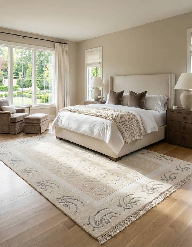 Detail image of  5' 5 x 7' 9  Hand Knotted Darya Wool Rug