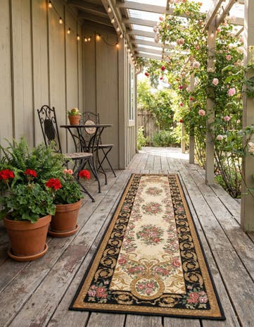 2' x 8' Easy-Clean Traditional Indoor / Outdoor Runner Rug