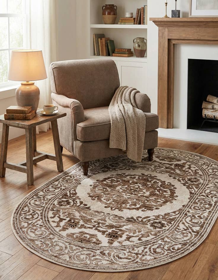 Detail image of 4' x 6' Hermitage Oval Rug