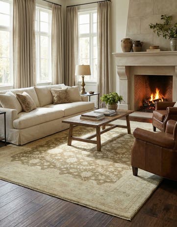 8' 10 x 11' Hand Knotted Peshawar Ziegler Rug