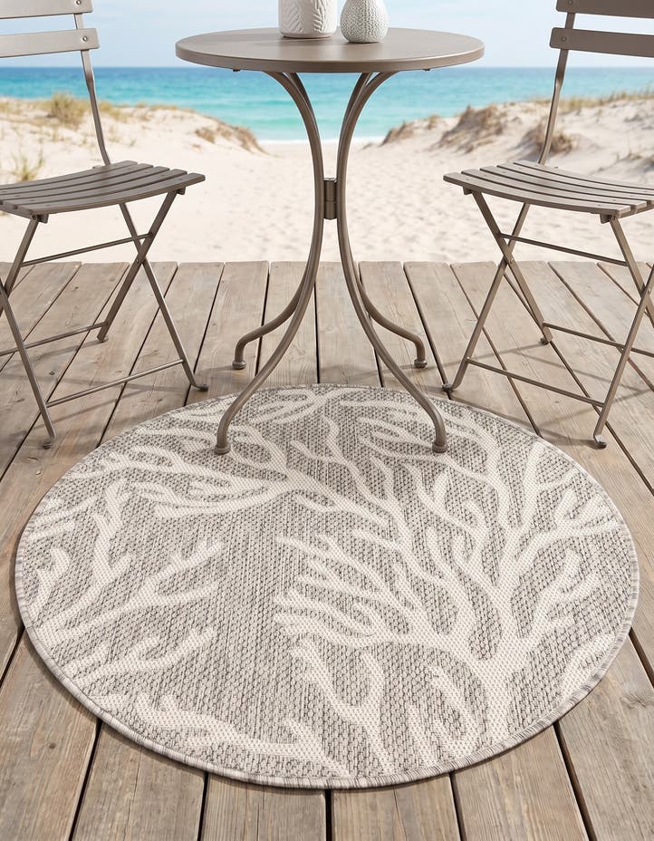 3' x 3' Easy-Clean Coastal Indoor / Outdoo...