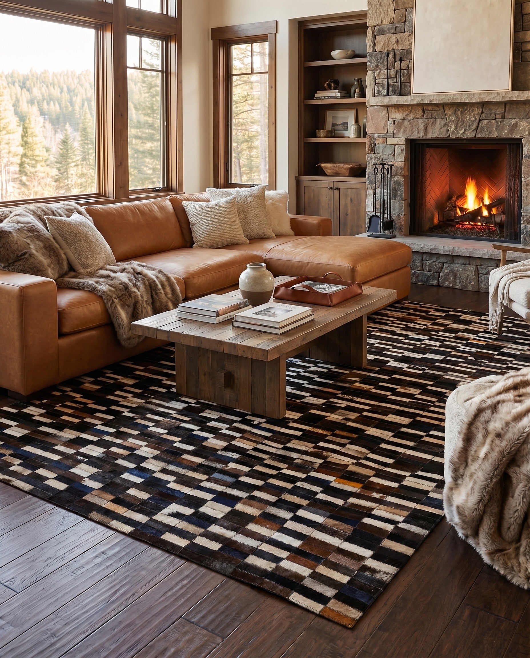 5' x 7' 11 Cowhide - Patchwork Rug