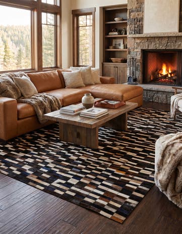 5' x 7' 11 Cowhide - Patchwork Rug