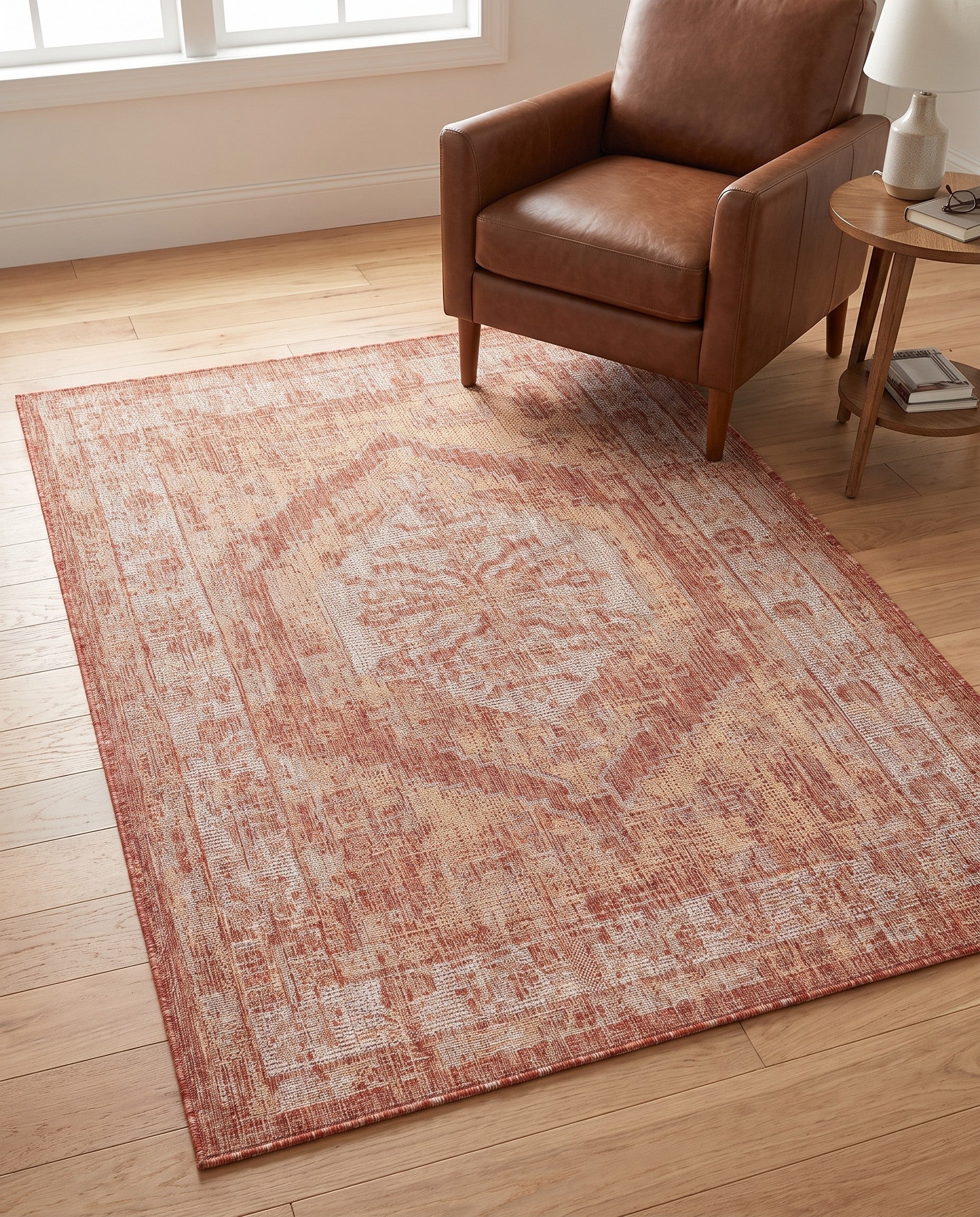 4' x 6' Easy-Clean Traditional Indoor / Outdoor Rug