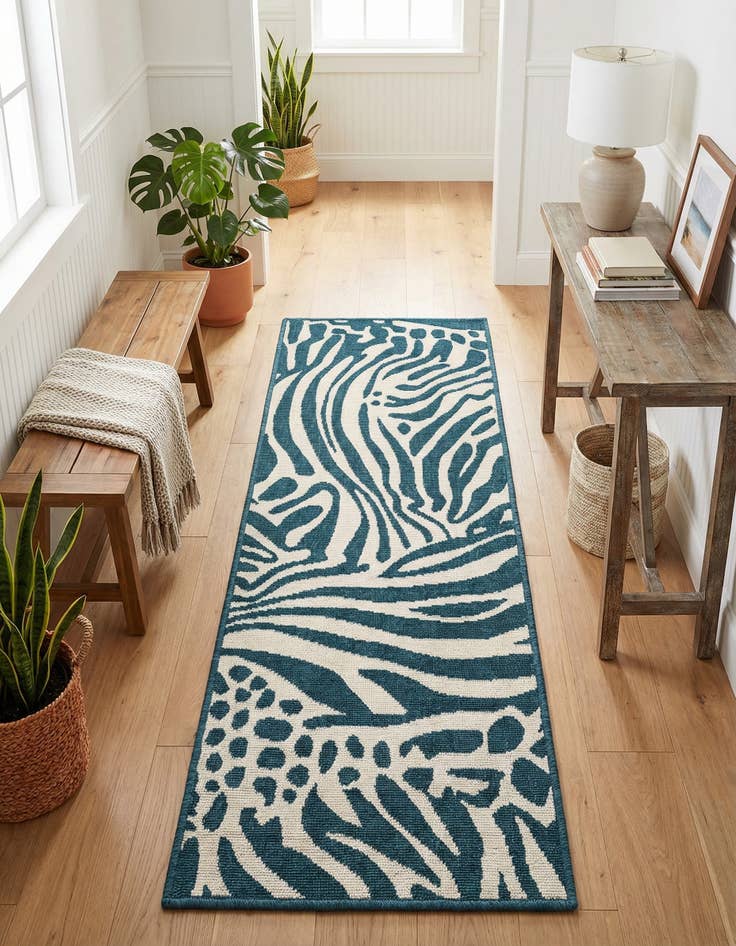 Detail image of 2' x 5'  Washable Safari Indoor / Outdoor Runner Rug