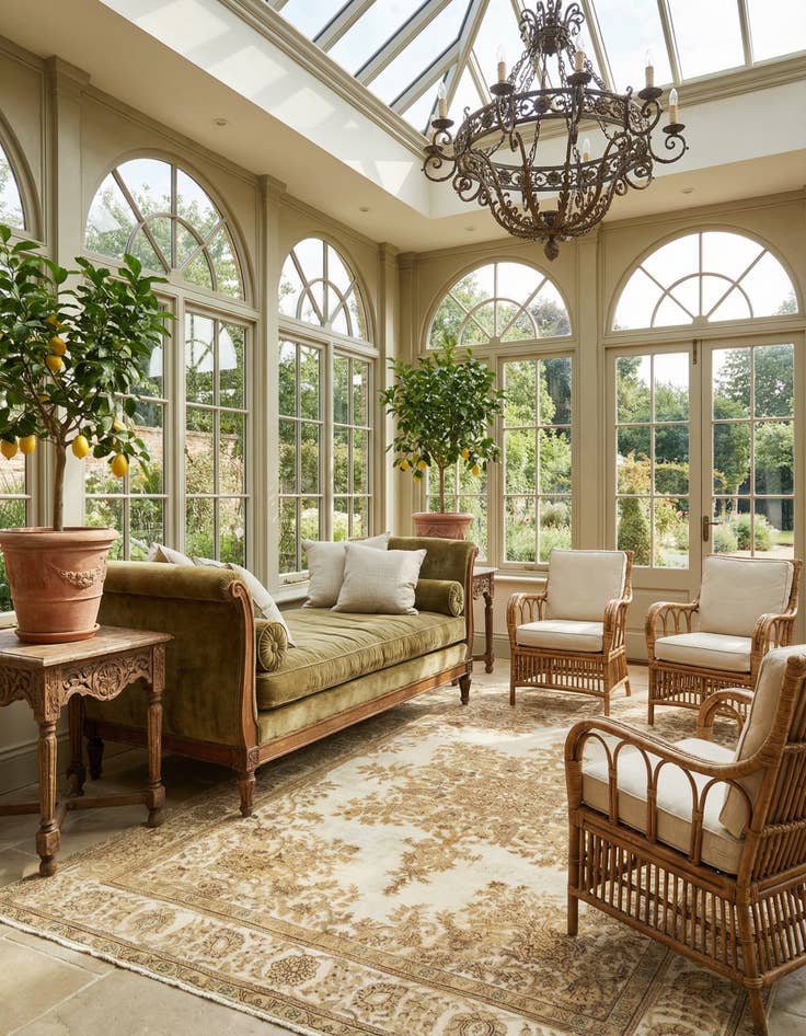 Detail image of 9' 6 x 12' 7  Hand Knotted Vintage Royal Persian Wool Rug