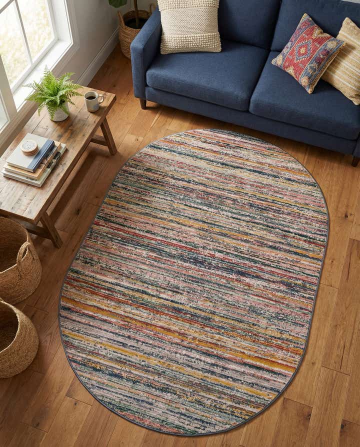 5' 3 x 8' Gemstone Oval Rug