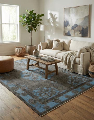 6' 3 x 9' 3 Hand Knotted Ultra Vintage Persian Wool Rug