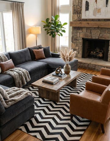 5' 1 x 7' 11 Cowhide - Patchwork Rug