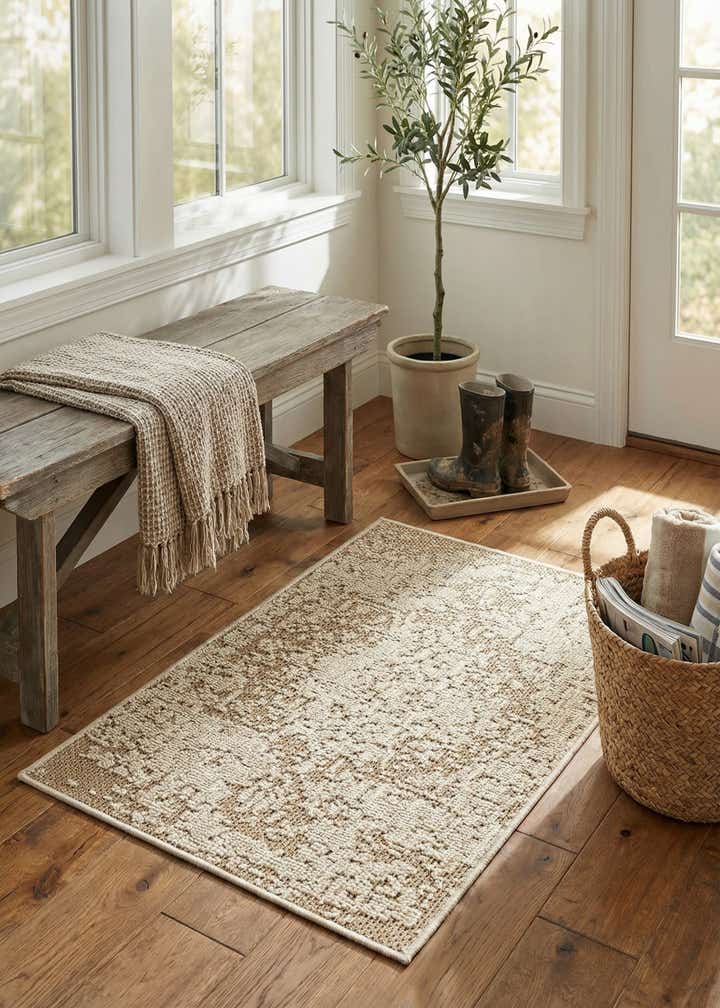 2' x 3' 1 Easy-Clean Traditional Indoor / Outdoor Rug