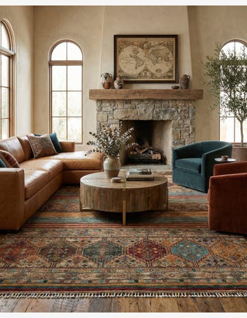 5' 8 x 7' 9 Torkman Wool Rug