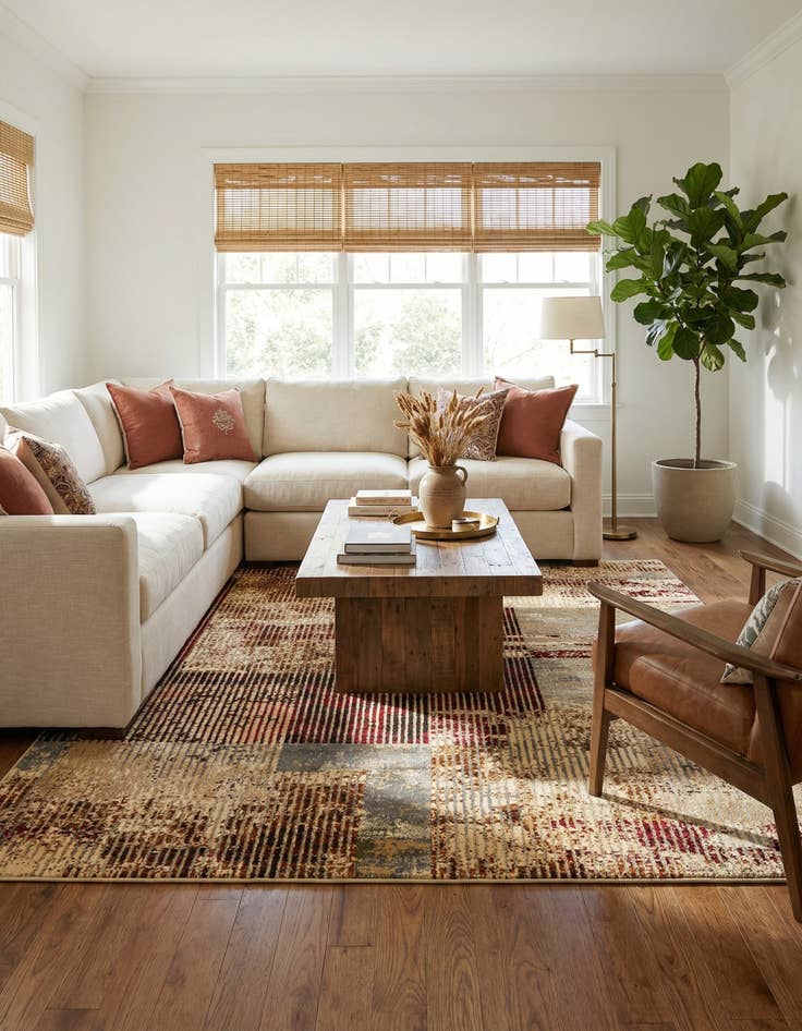 Detail image of 7' 10 x 7' 10 Saturn Square Rug