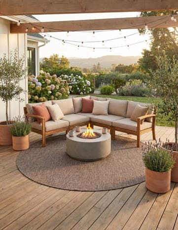 7' 10 x 7' 10 Easy-Clean Solid Indoor / Outdoor Round Rug