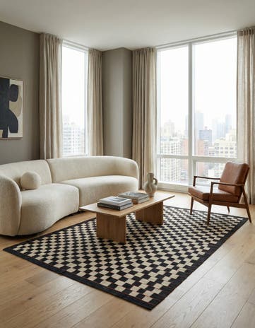 6' 8 x 9' 7 Hand Woven Kilim Modern Wool Rug