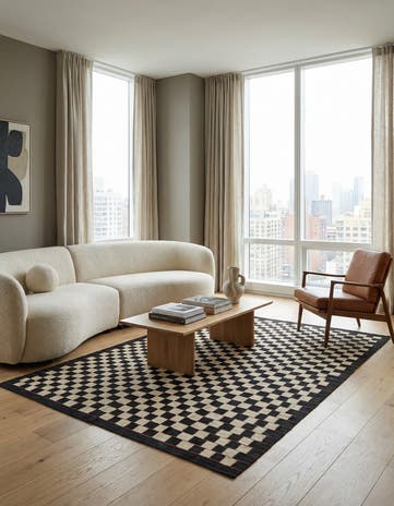 6' 8 x 9' 7 Hand Woven Kilim Modern Wool Rug