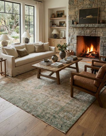 9' 8 x 12' 5 Hand Knotted Ultra Vintage Persian Wool Rug
