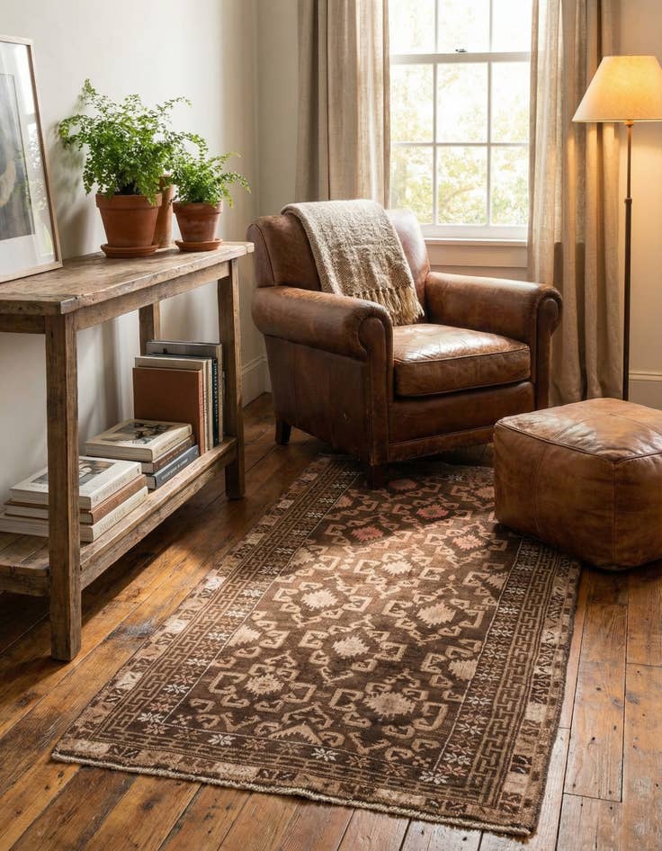 Detail image of  3' 4 x 6' 2  Hand Knotted Ultra Vintage Persian Wool Rug