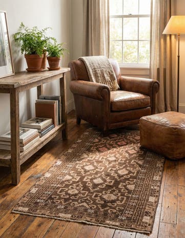 3' 4 x 6' 2 Hand Knotted Ultra Vintage Persian Wool Rug
