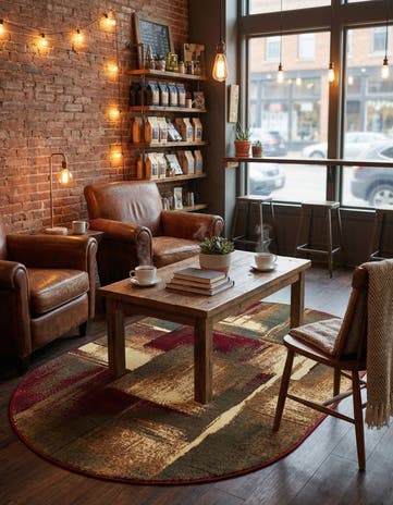 3' 1 x 5' 3 Cafe Oval Rug