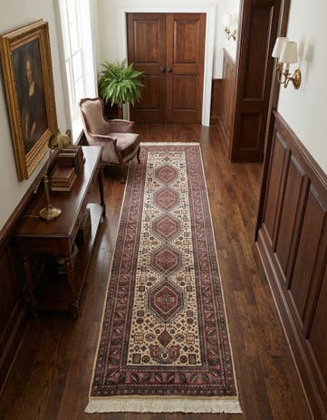 3' x 10' 3 Hand Knotted Shirvan Wool Runner Rug