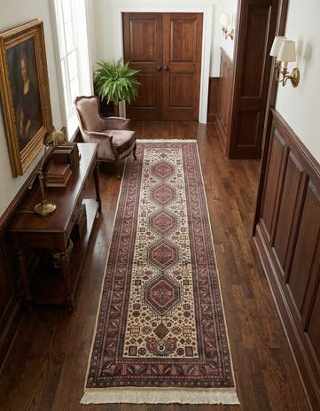 3' x 10' 3 Hand Knotted Shirvan Wool Runner Rug