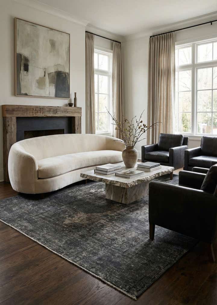 6' 6 x 9' 1 Hand Knotted Ultra Vintage Persian Wool Rug