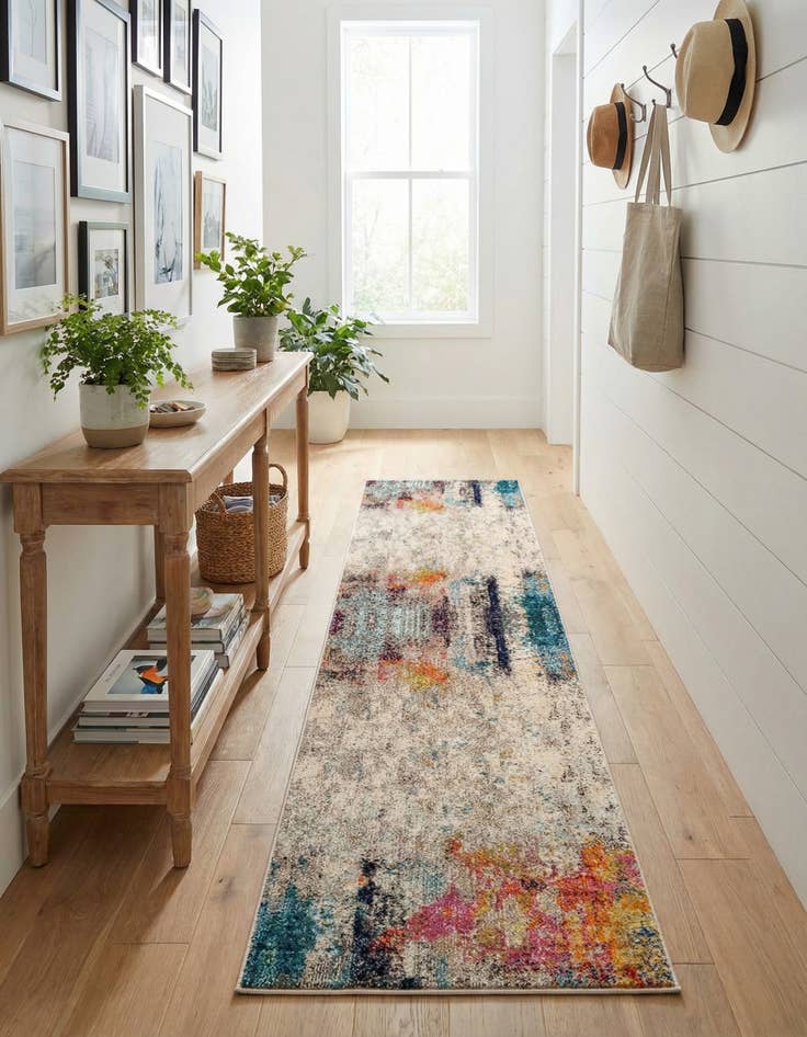 Detail image of 2' 7 x 12'  Washable Spectrum Runner Rug