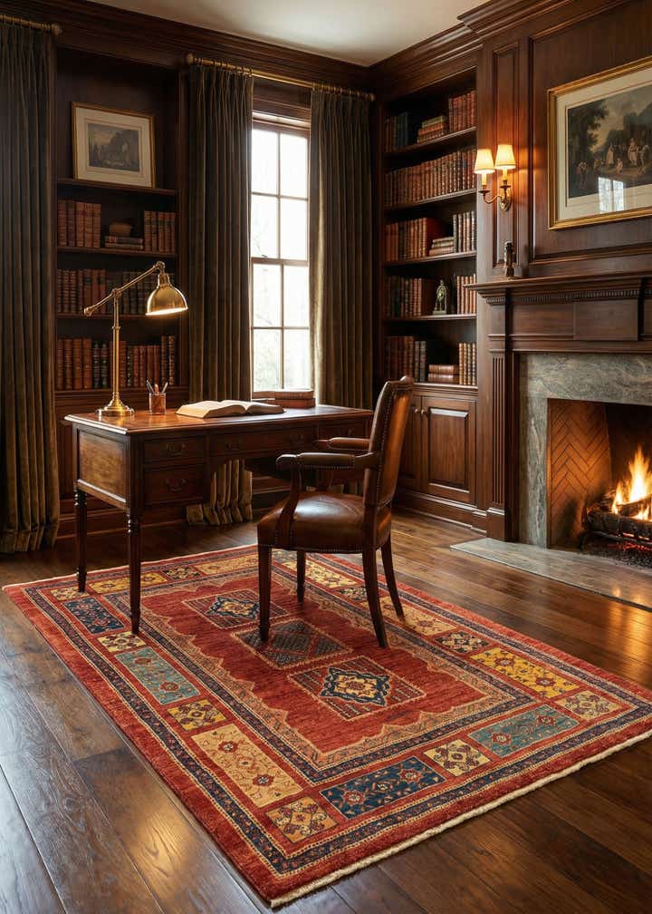 3' 7 x 5' 7 Kashkuli Wool Rug