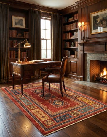 3' 7 x 5' 7 Kashkuli Wool Rug