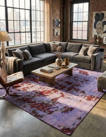 6' 8 x 9' Hand Knotted Ultra Vintage Persian Wool Rug