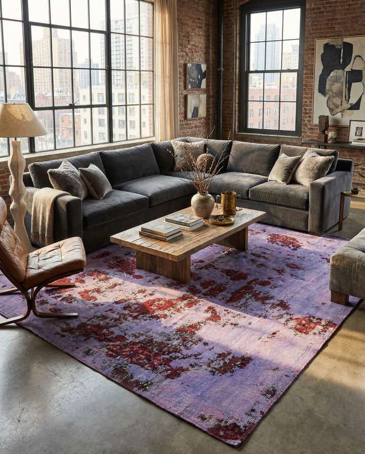 6' 8 x 9' Hand Knotted Ultra Vintage Persian Wool Rug