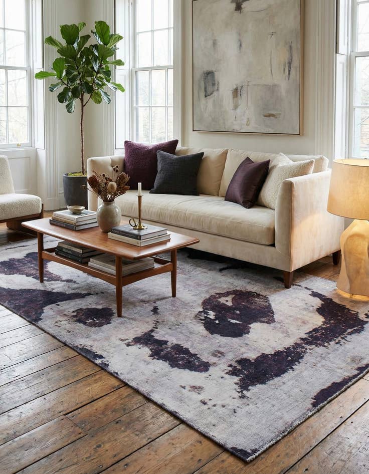 Detail image of 5' 3 x 7' 8  Hand Knotted Ultra Vintage Persian Wool Rug