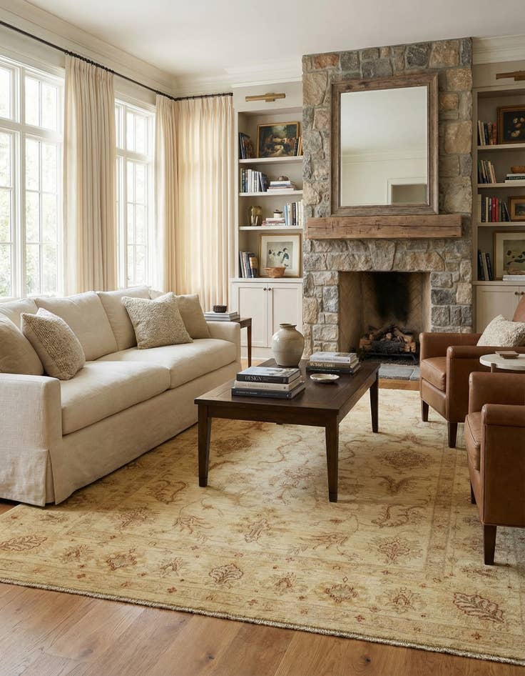 Detail image of 5' 7 x 7' 9  Hand Knotted Peshawar Ziegler Rug