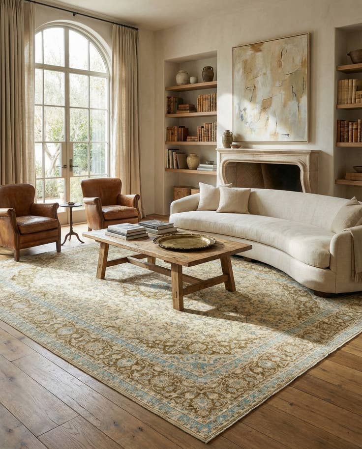 Detail image of 9' 9 x 12' 5 Hand Knotted Ultra Vintage Persian Wool Rug