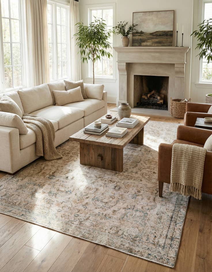 Detail image of  7' 5 x 10' 3  Hand Knotted Ultra Vintage Persian Wool Rug