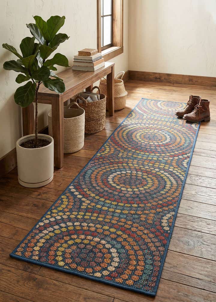 2' x 8' Easy-Clean Baja Indoor / Outdoor Runner Rug