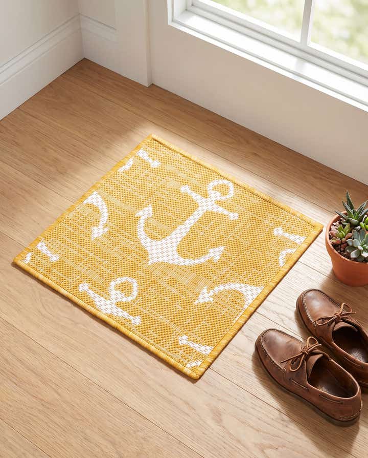 1' 4 x 1' 4 Easy-Clean Coastal Indoor / Outdoor Sample Rug