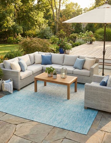 9' x 12' Easy-Clean Modern Indoor / Outdoor Rug