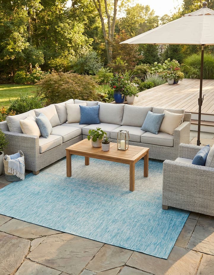 9' x 12' Easy-Clean Modern Indoor / Outdoor...