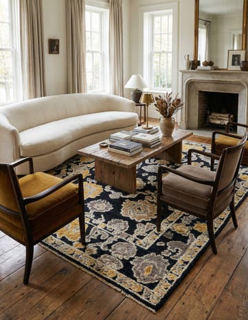 8' x 10' 10 Hand Knotted Oushak Wool Rug