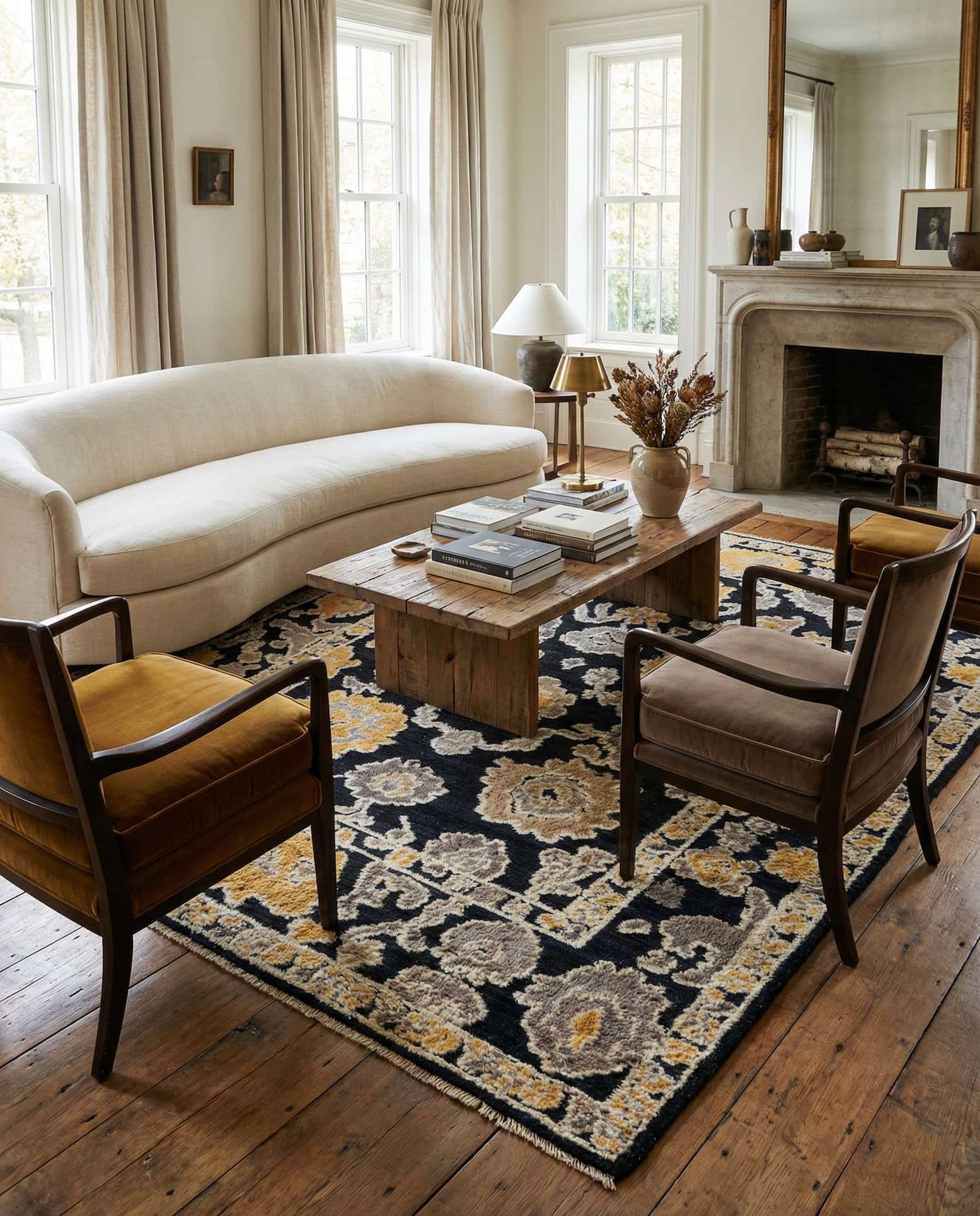 8' x 10' 10 Hand Knotted Oushak Wool Rug