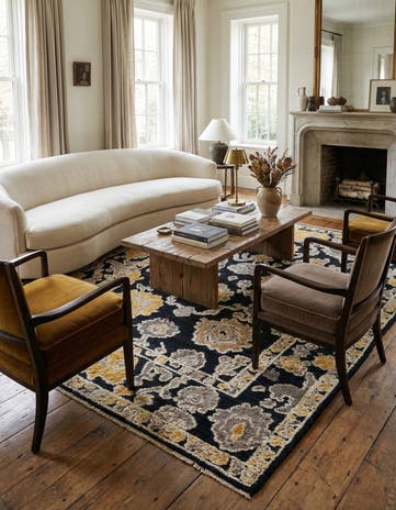 8' x 10' 10 Hand Knotted Oushak Wool Rug