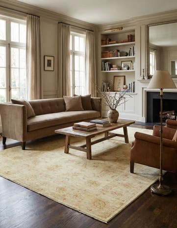7' x 9' 7 Hand Knotted Peshawar Ziegler Rug