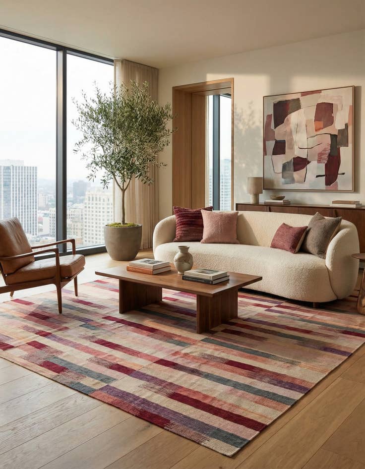 Detail image of 8' 3 x 9' 6  Hand Woven Kilim Modern Wool Rug