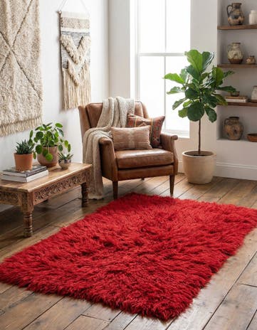 3' x 4' 6 Hand Knotted Moroccan Wool Rug