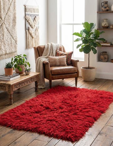 3' x 4' 6 Hand Knotted Moroccan Wool Rug