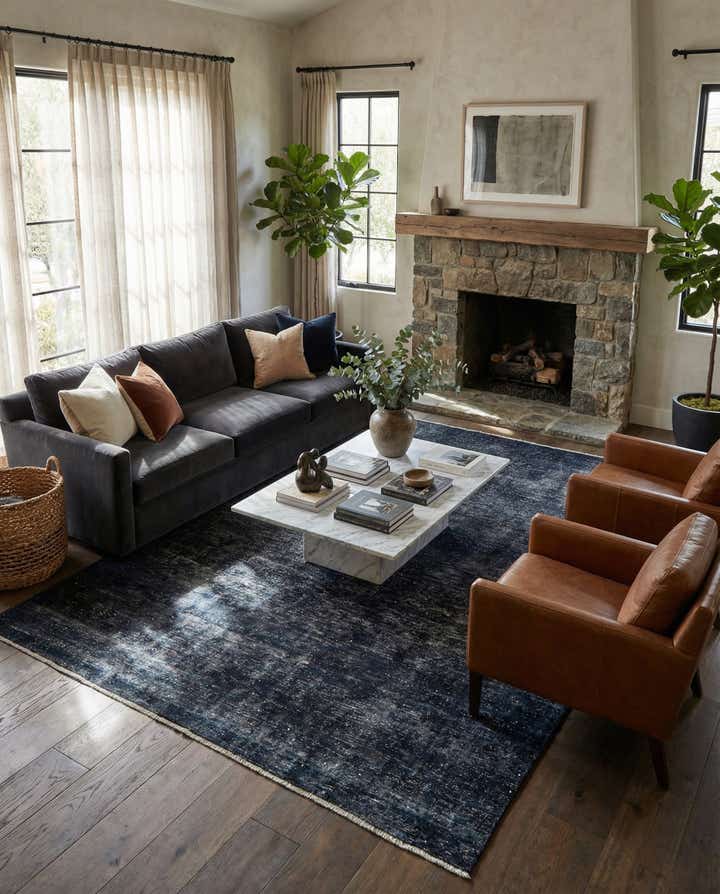 6' 7 x 9' 3 Hand Knotted Ultra Vintage Persian Wool Rug