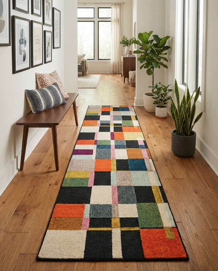 2' 7 x 10' Easy-Clean Casablanca Indoor / Outdoor Runner Rug